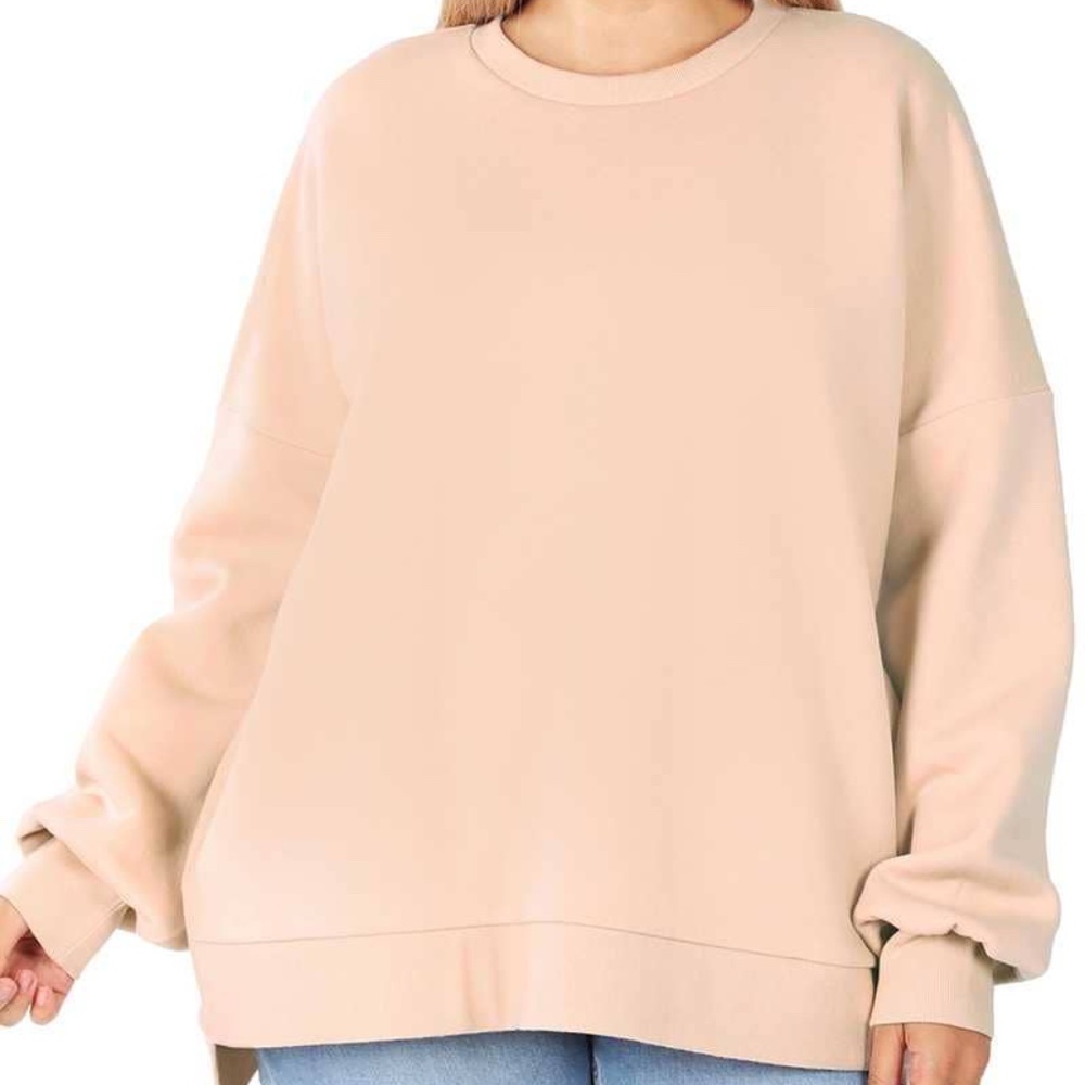 Hi-low Hem Sweatshirt PLUS